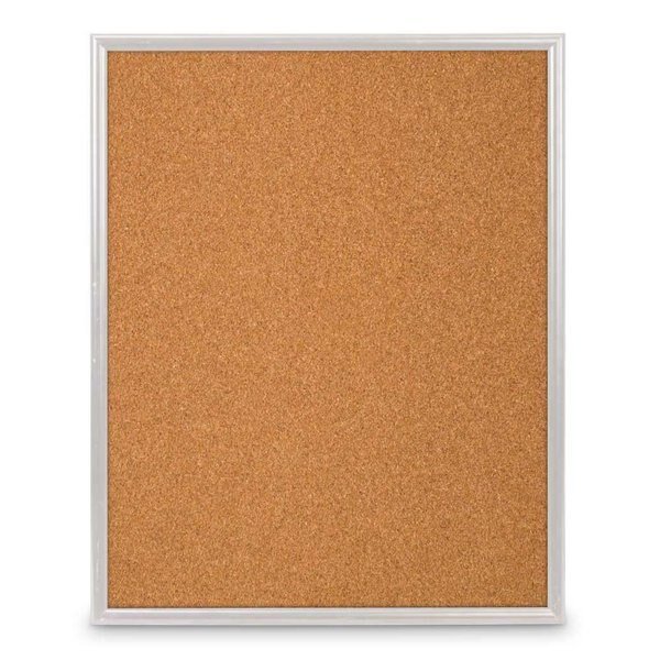 Corkboard, Fabrc, 2 Door, Satin/Pumc, 60x36, UNITED VISUAL PRODUCTS, Mfr# UV304-SATIN-PUMICE